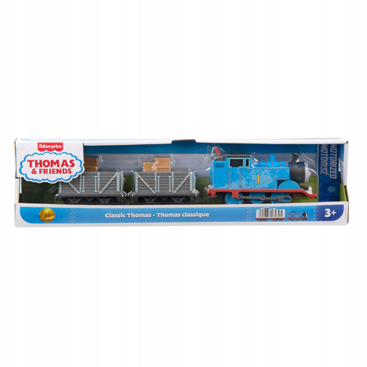 FISHER PRICE TOMEK AND FRIENDS LOCOMOTIVE TOMEK with drive, 2 wagons JDF23