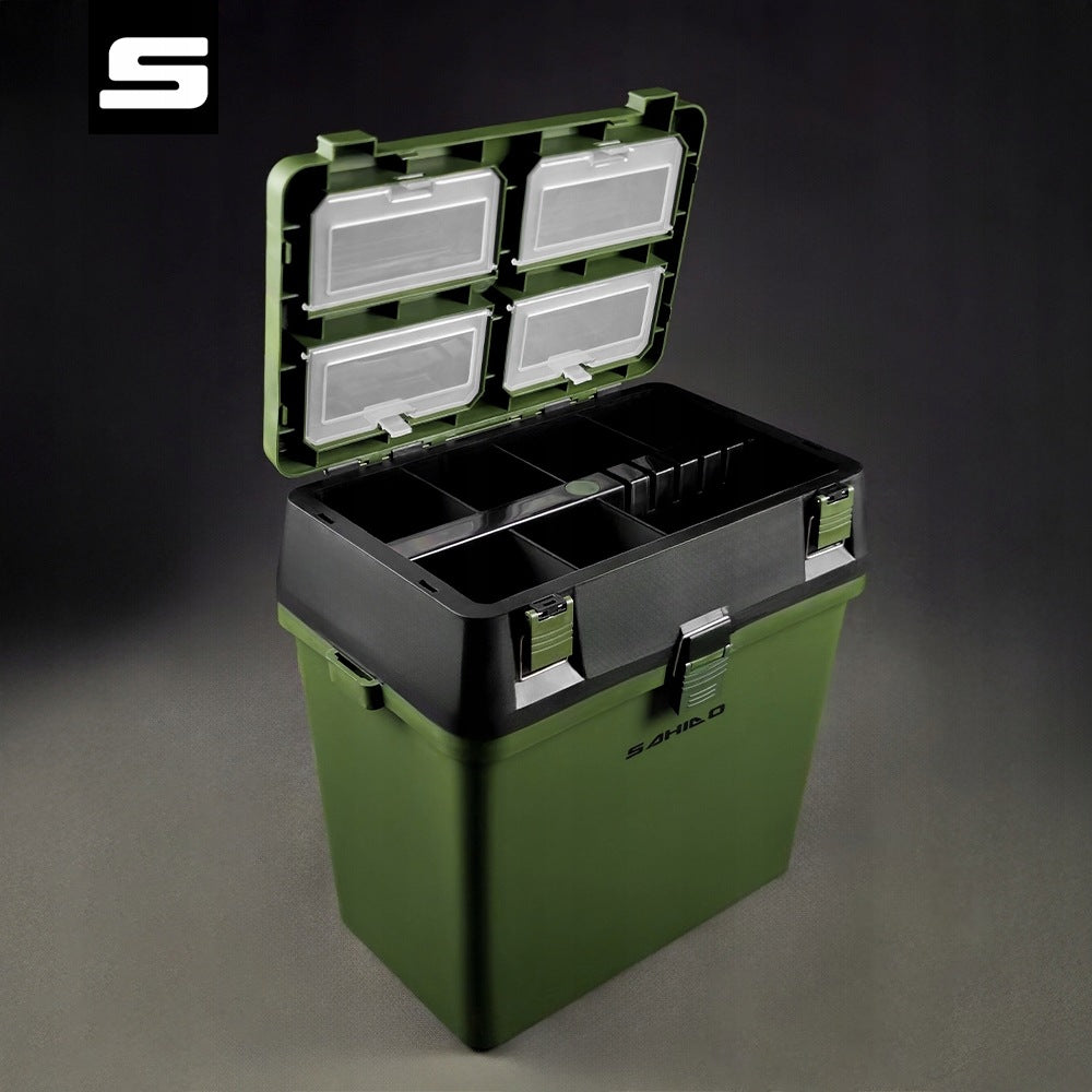 FISHING BOX SAHIDO UTILITY CRATE ROOMY WITH ORGANIZERS AND STRAP Manufacturer code SH-UTILITY_CRATE