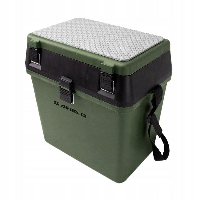FISHING BOX SAHIDO UTILITY CRATE ROOMY WITH ORGANIZERS AND STRAP