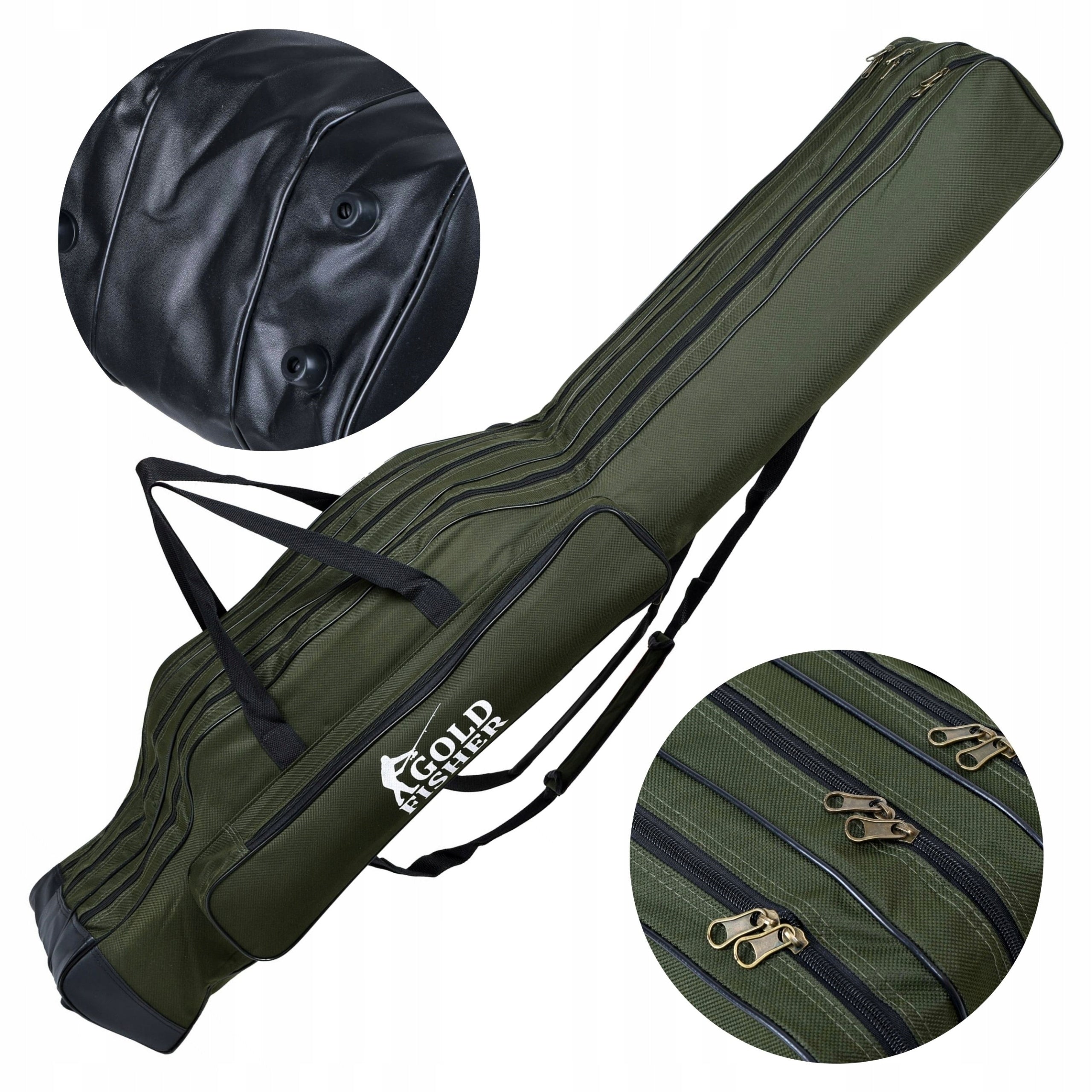 FISHING COVER FISHING ROD BAG 3 CHAMBERS REINFORCED SOLID SEAMS 160 cm