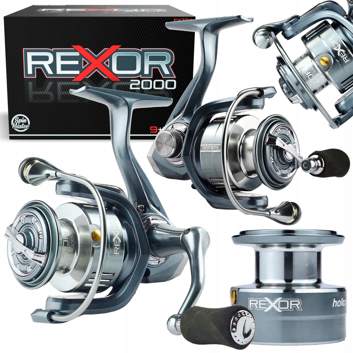 FISHING REEL HOKKAIDO REXOR 2000 - 9+1 BB TWO ALUMINUM SPOOLS !