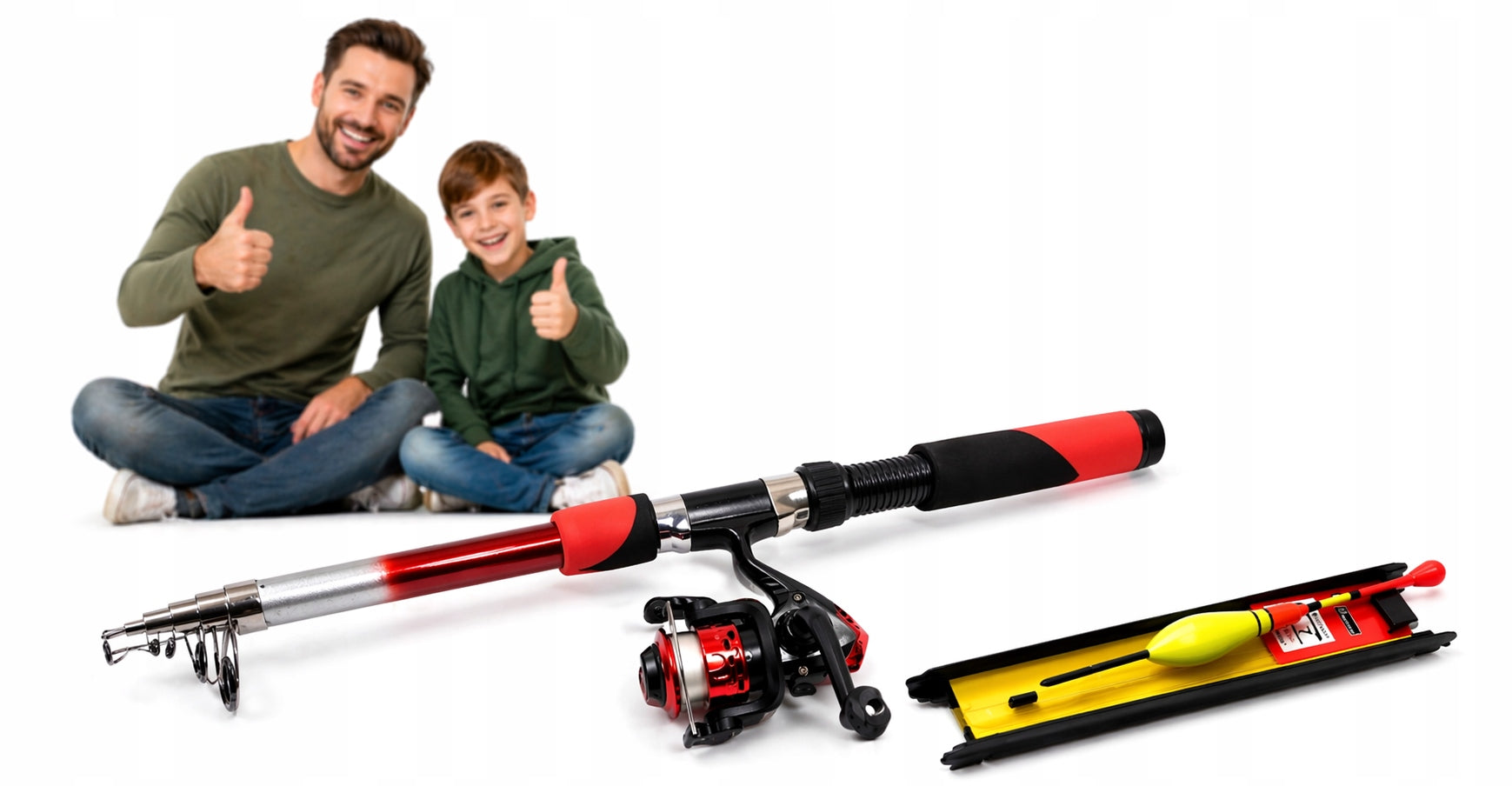 FISHING ROD 2,1 m. + REEL + LADDER SUPER FISHING SET FLOAT Manufacturer code Z34