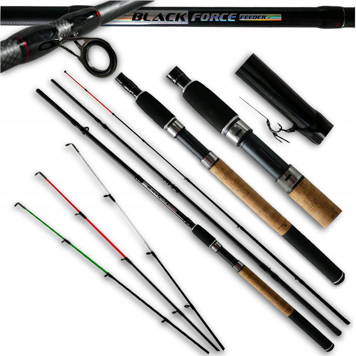 FISHING ROD FEEDER BLACK FORCE CARBON 3M 60-150 River Method Feeder CLASSIC