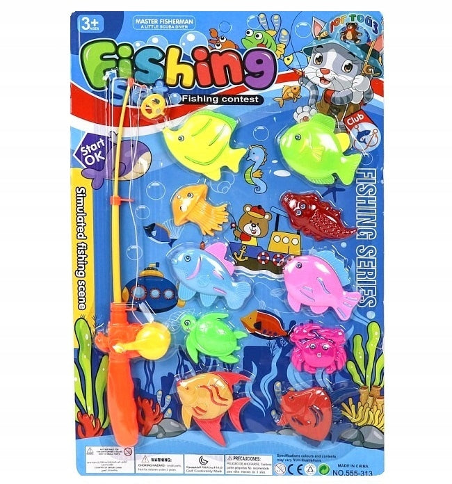 FISHING ROD WITH FISH MAGNET FOR BATHING COLORFUL FISH Manufacturer code zręcznościowa