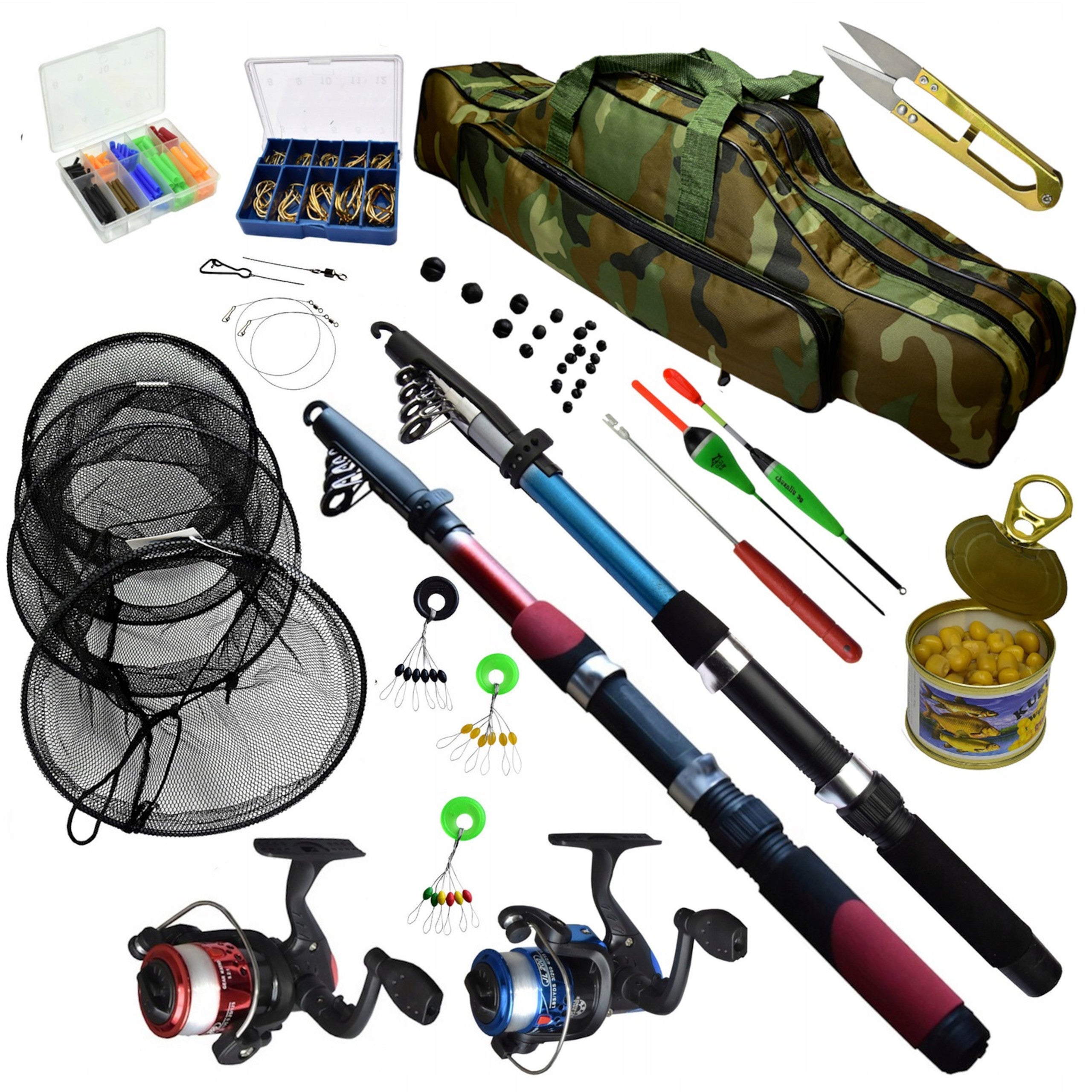 FISHING SET 2 x Fishing Rod 2 x Reel BAG
