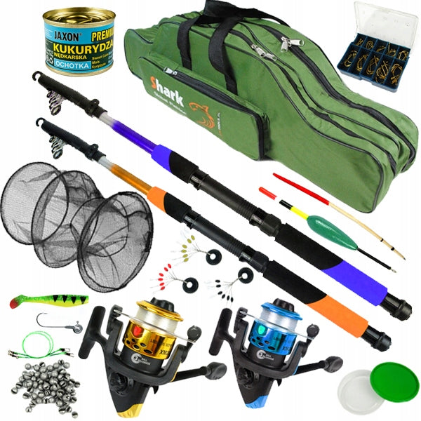 FISHING SET 2x Fishing Rod Reel Bag, JAXON
