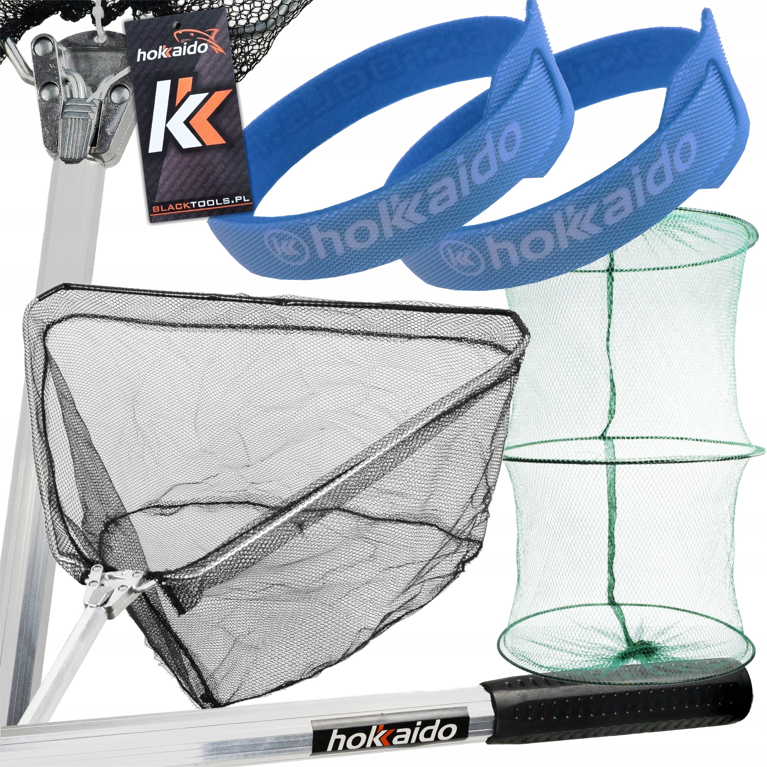 FISHING SET HOKKAIDO LANDING NET 2m + FISHING NET + VELCRO 3in1