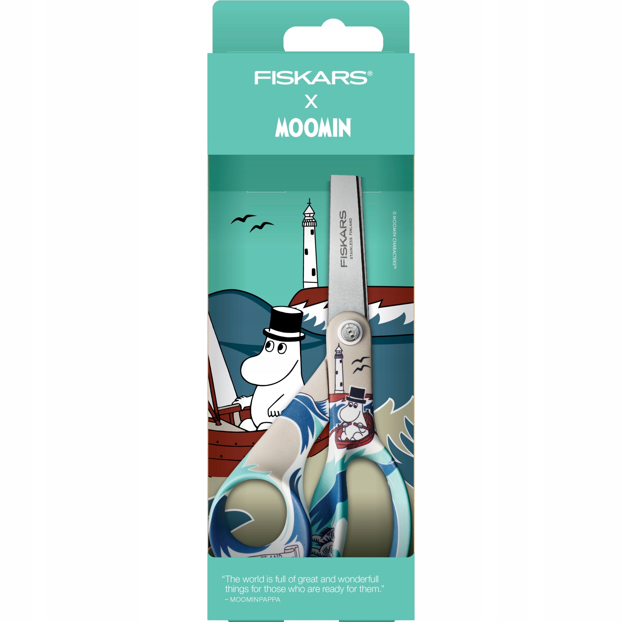 FISKARS Moomin Universal Scissors Moominpappa Dad Moomin 21cm for Office Packaging status original