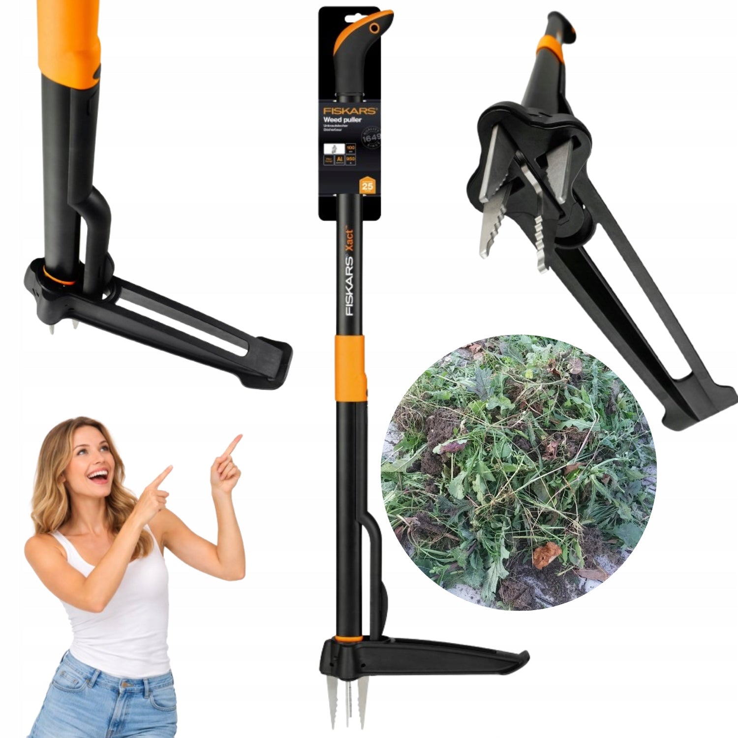 FISKARS PICKER FOR WEEDS DANDELION ROOTS GARDEN WEEDER CUTTER