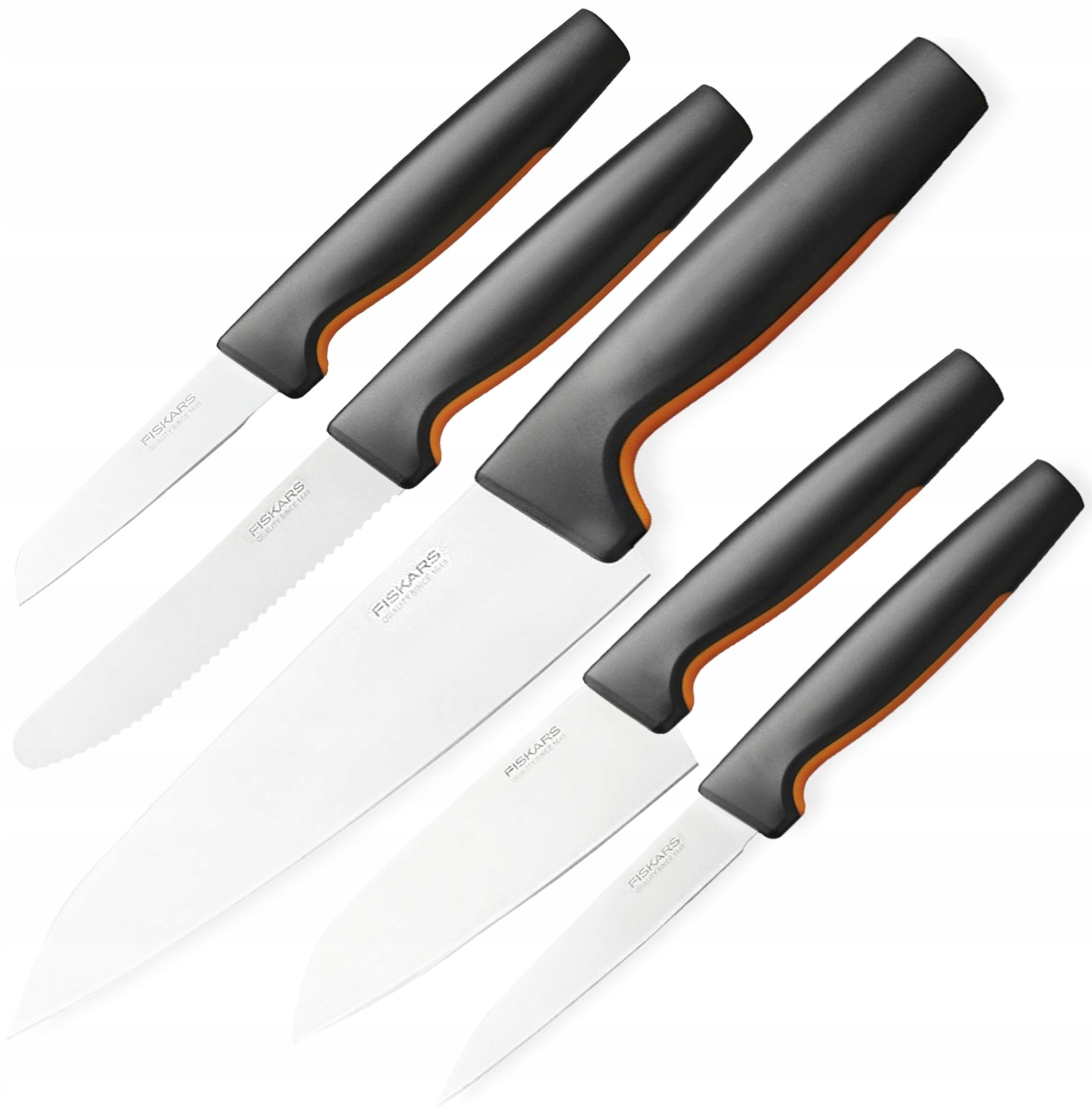 FISKARS SET OF 5 KITCHEN KNIVES CHEF FRUIT VEGETABLE KNIFE SHARP