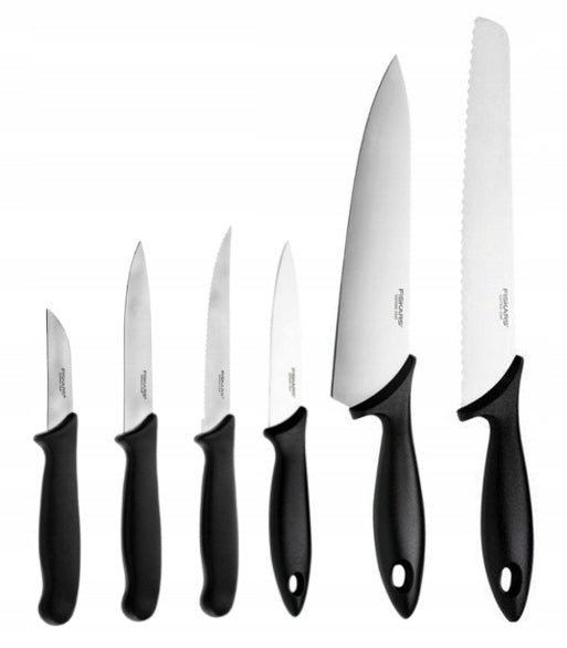 FISKARS SET OF KNIVES 6x CHEF'S KITCHEN KNIFE ESSENTIAL Manufacturer code ZESTAW NOŻY FISKARS ESSENTIAL
