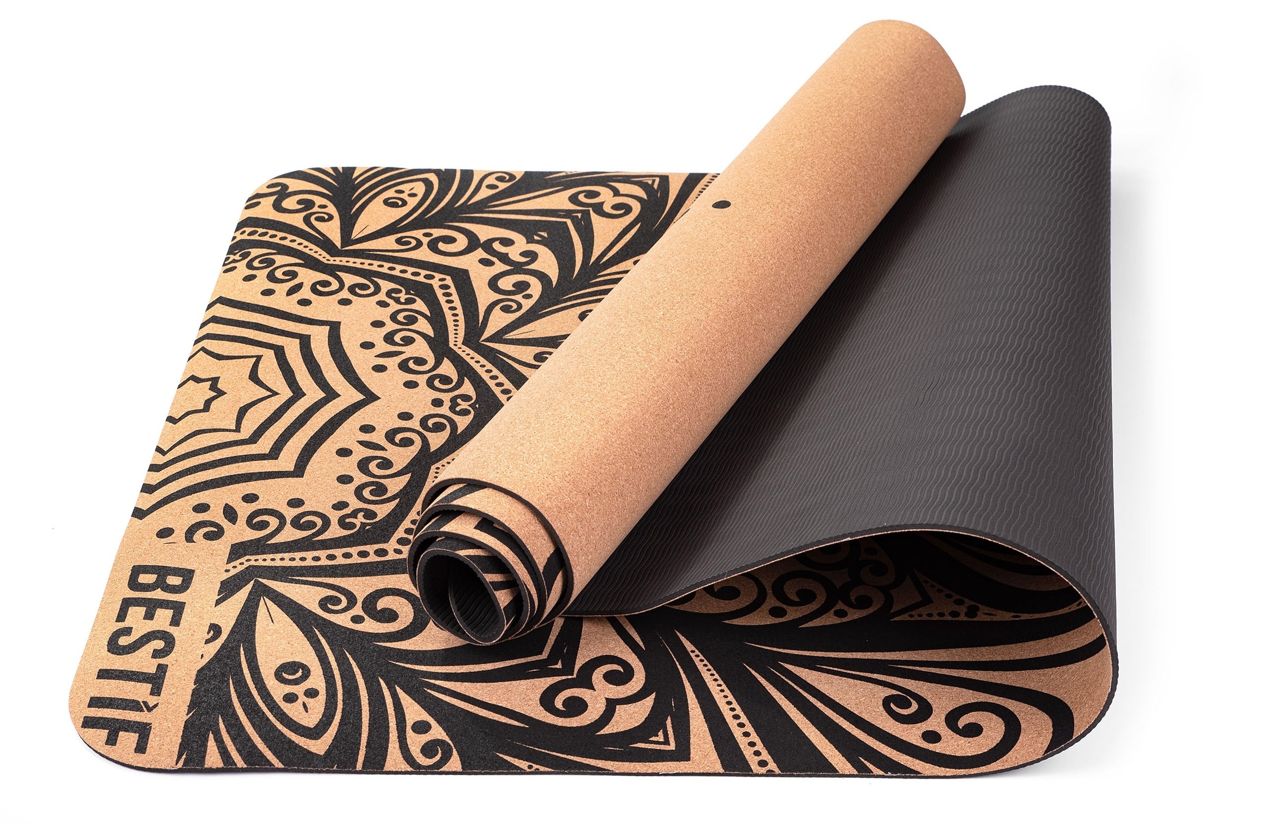 FITNESS EXERCISE MAT YOGA TPE CORK MAT BESTIF PILATES 183cm Brand Bestif