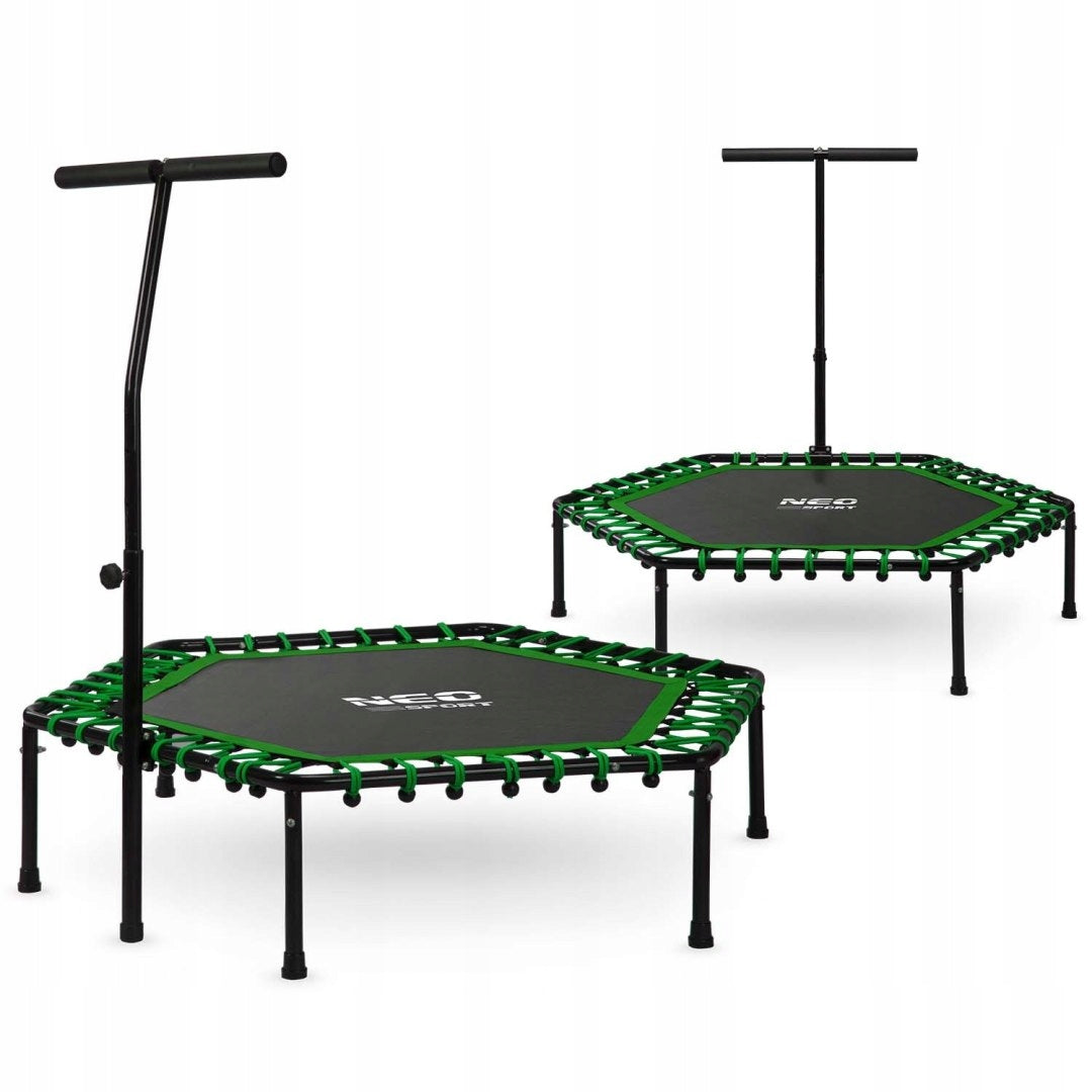FITNESS TRAMPOLINE WITH HEXAGONAL HANDLE GREEN 100kg EAN (GTIN) 5904423934537