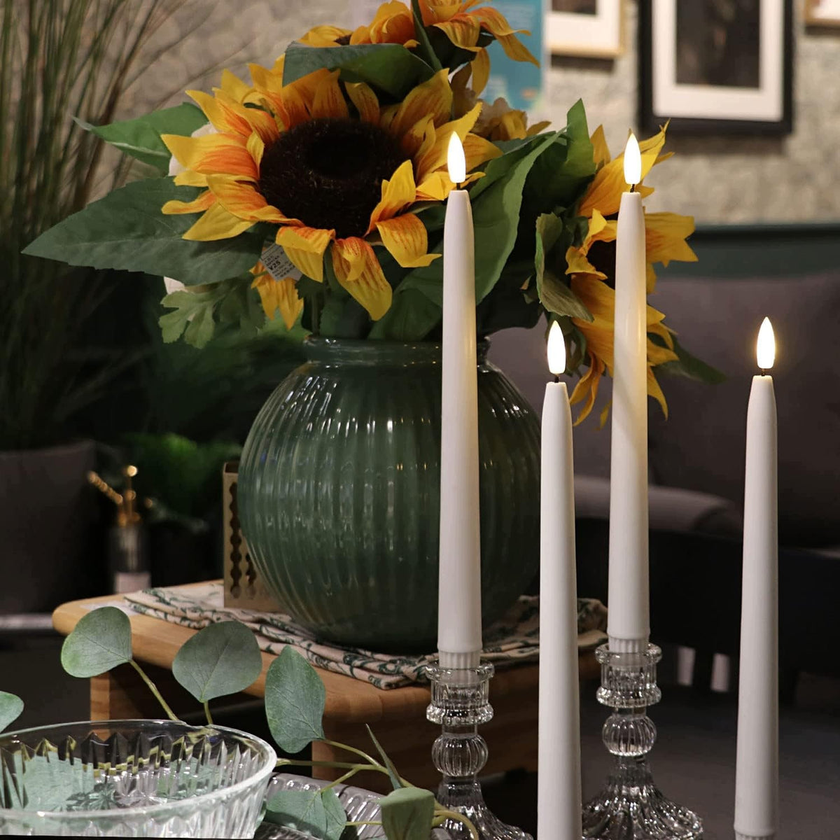 FLAMELESS CONICAL CANDLES WITH TIMER SET OF 4 WITH BATTERIES Brand no brand