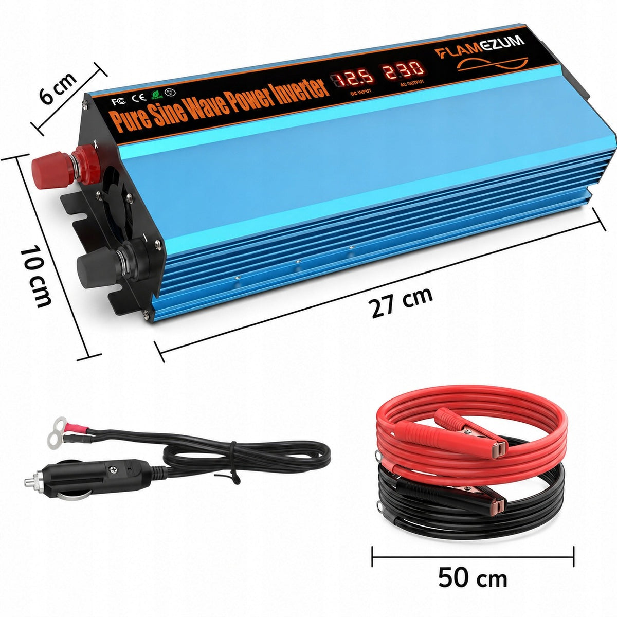 FLAMEZUM 12V 230V 1000W Sine USB Voltage Converter For Car Brand no brand