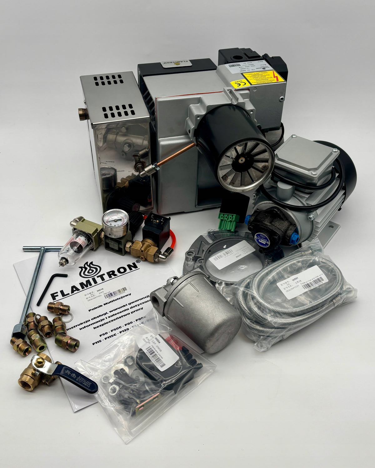 FLAMITRON model F50 12-50KW Multi-oil burner for overworked oil Packaging status original