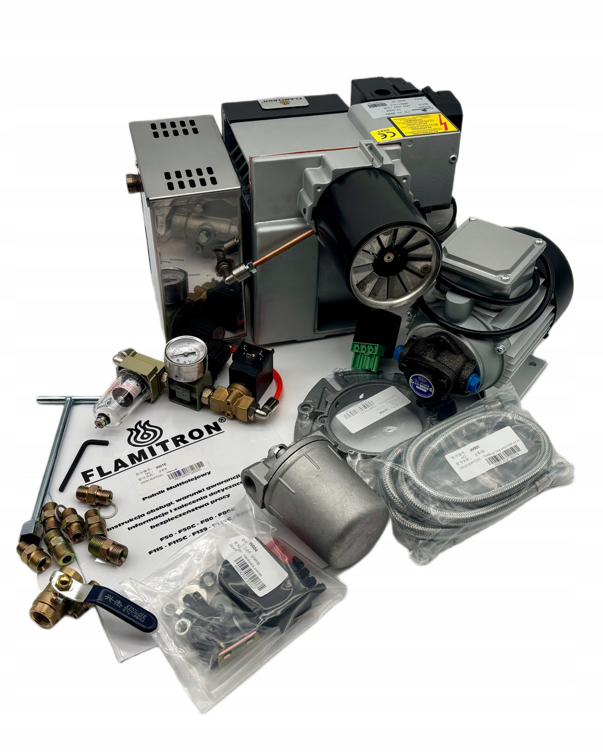FLAMITRON model F50 12-50KW Multi-oil burner for overworked oil