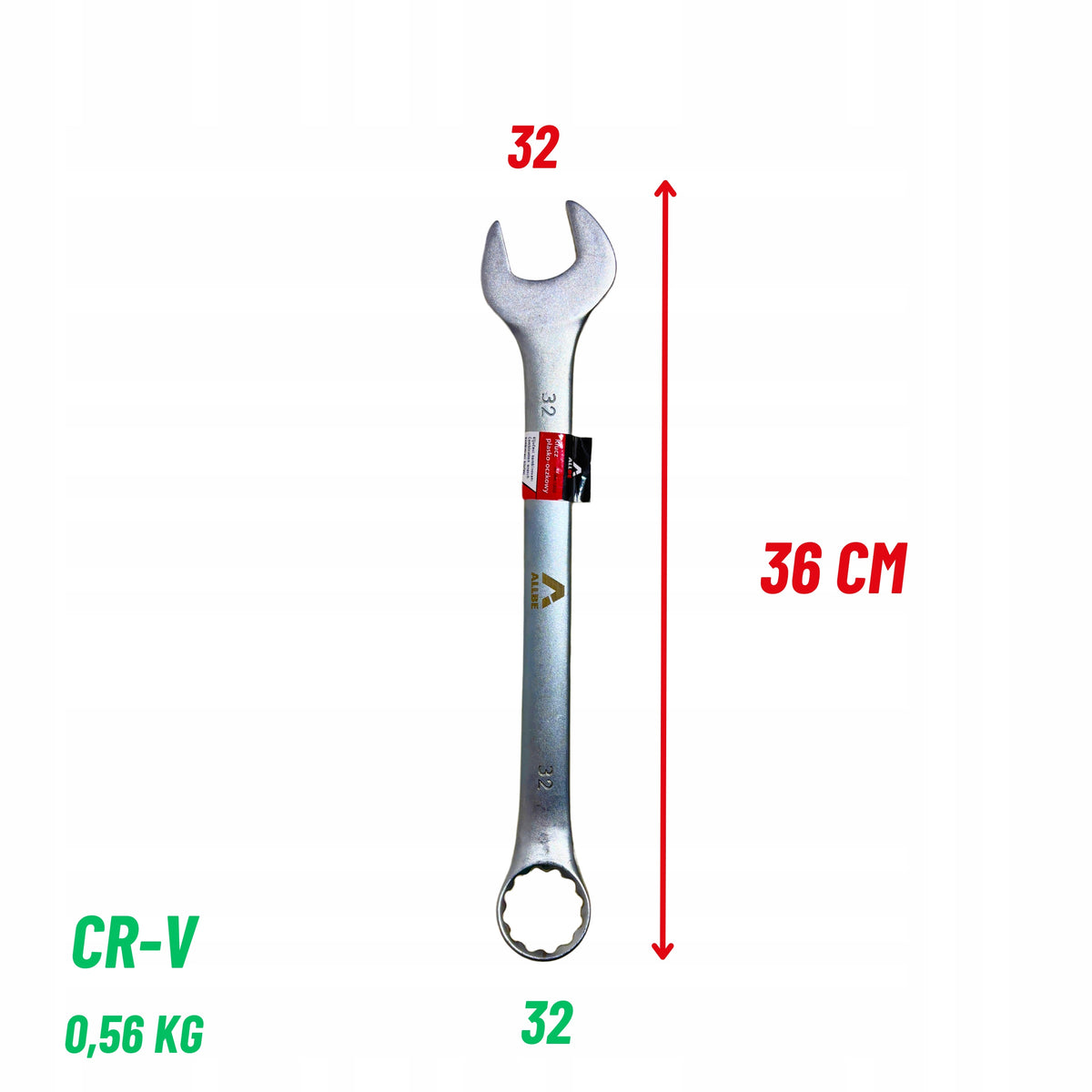 FLAT EYE WRENCH 32mm STEEL CRV FLAT EYE WRENCH Cr-V STRONG SOLID Packaging status original