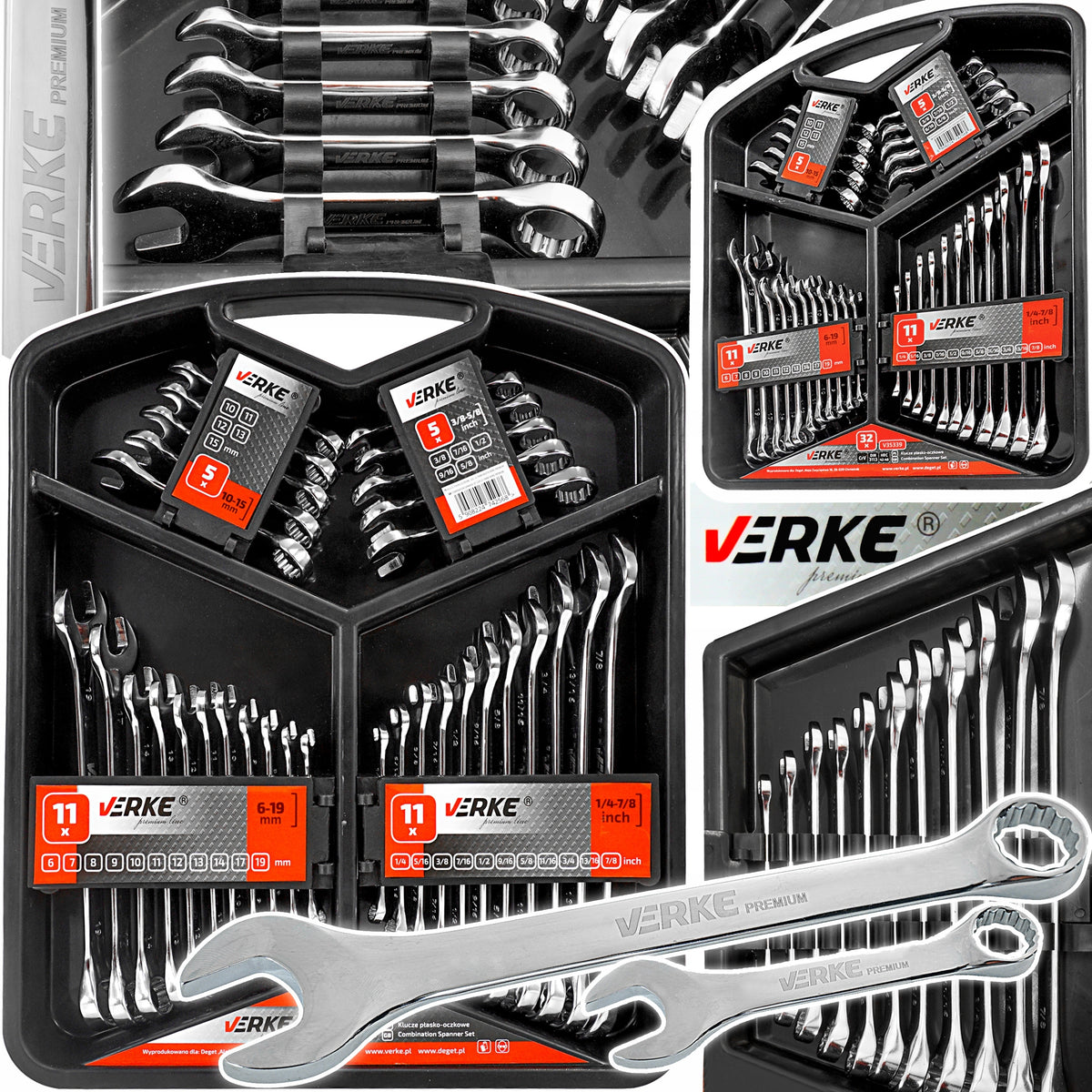FLAT EYE WRENCHES SET OF KEYS 6-19mm