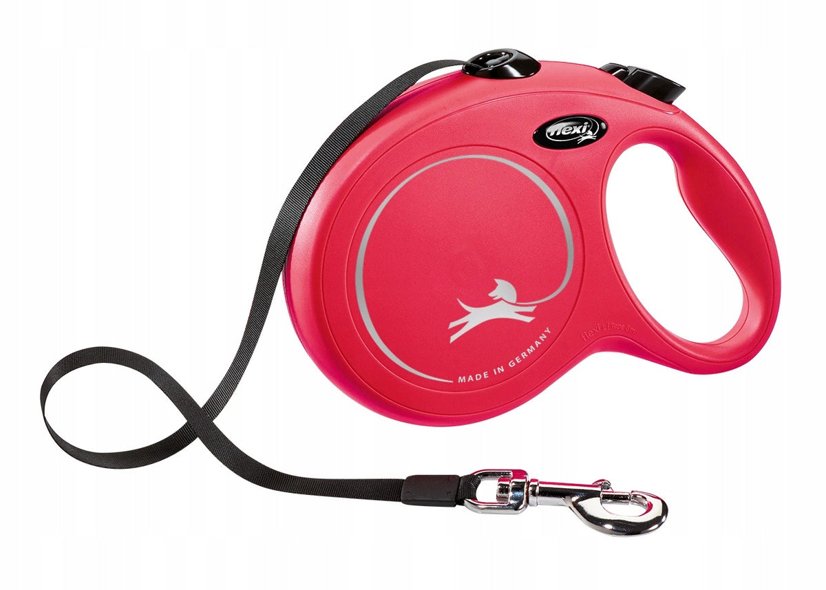 FLEXI Automatic dog leash New Classic L tape 8 m red