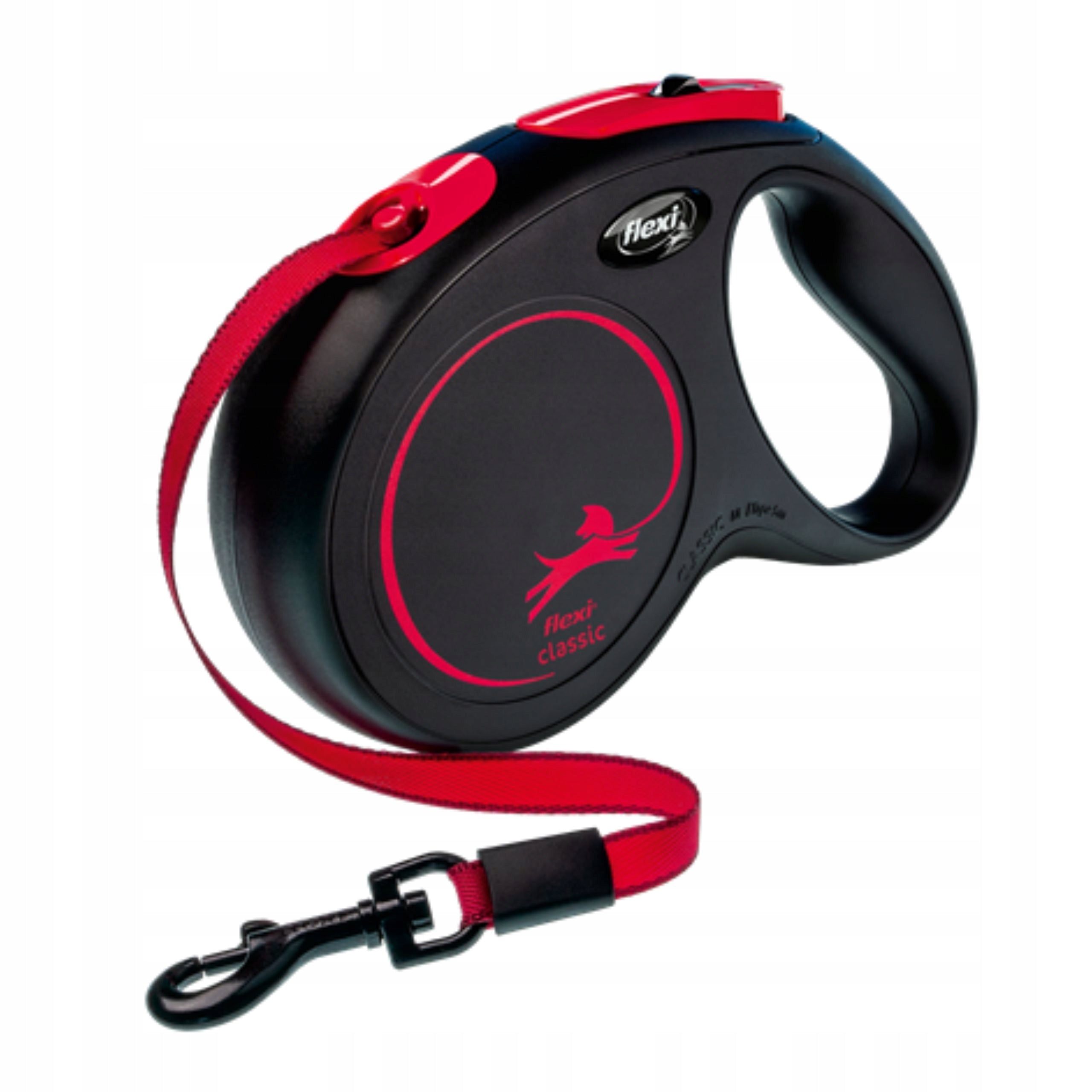 FLEXI Automatic lanyard CLASSIC BLACK FIRE M tape 5 m
