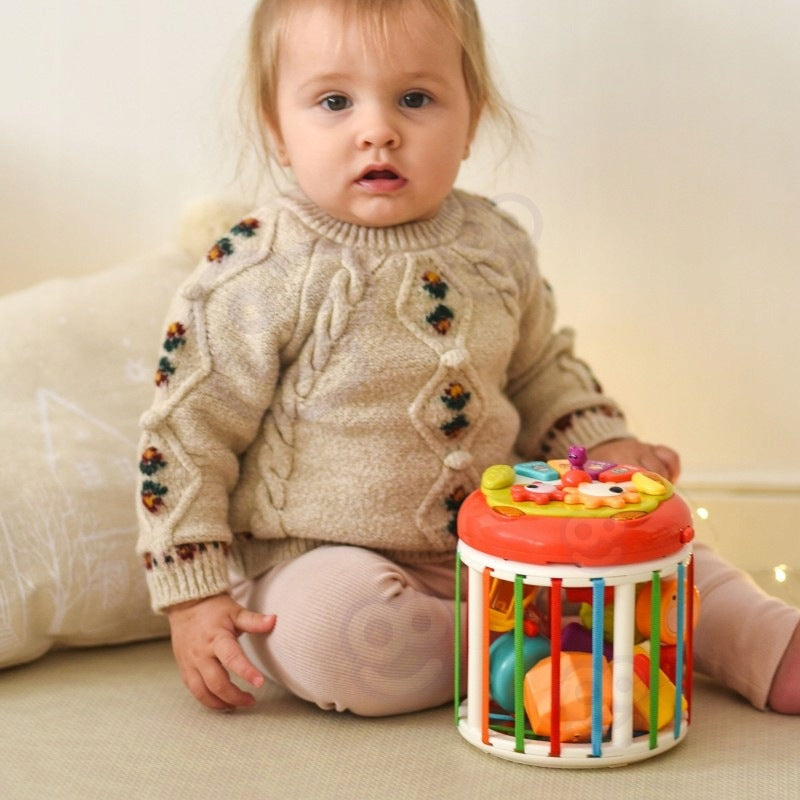 FLEXIBLE CUBE SENSORY ROLLER INTERACTIVE TEETHER DRUM pulling Manufacturer code 54634