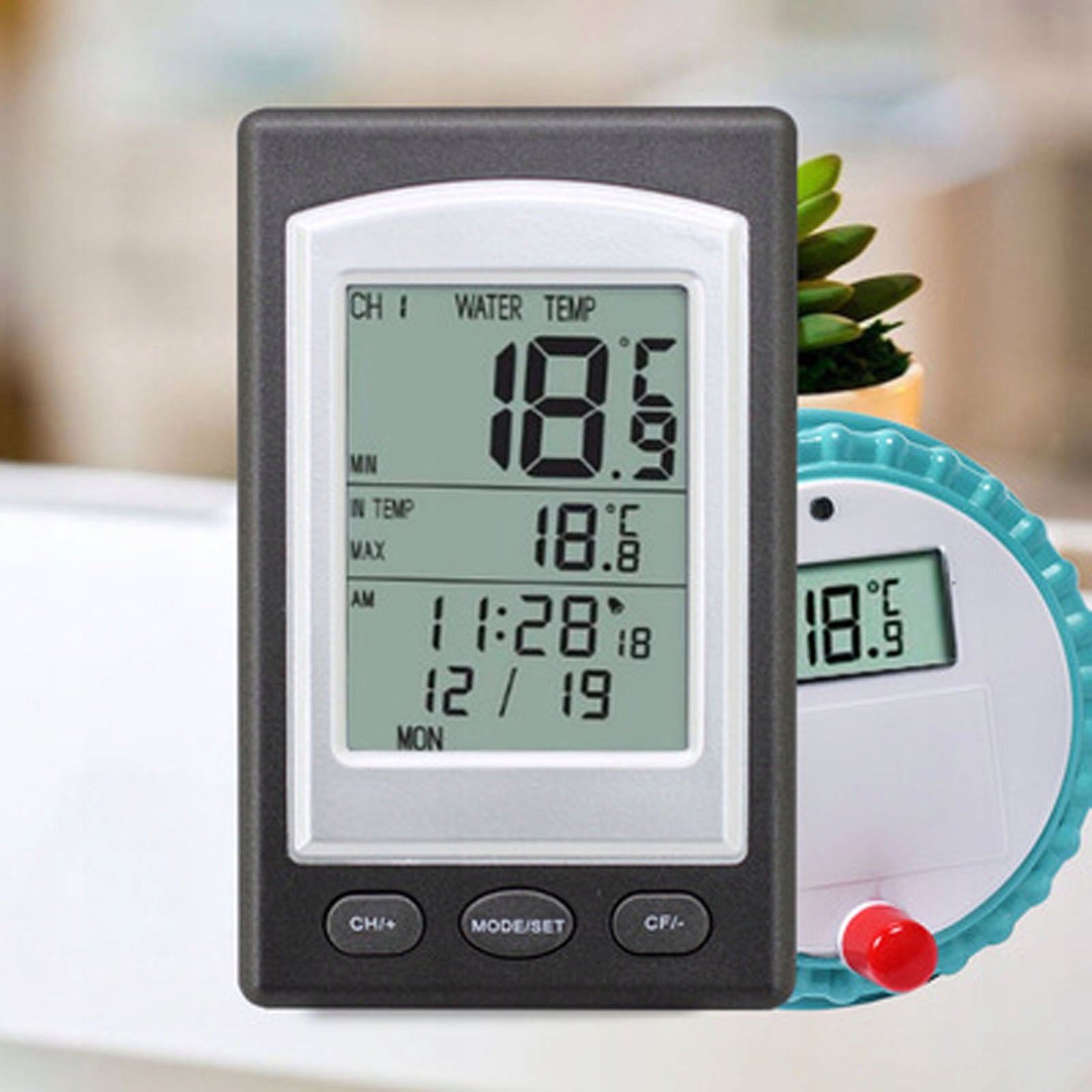 FLOATING POOL THERMOMETER FOR POOL WATER BATHTUB DIGITAL POOL Batteries included no