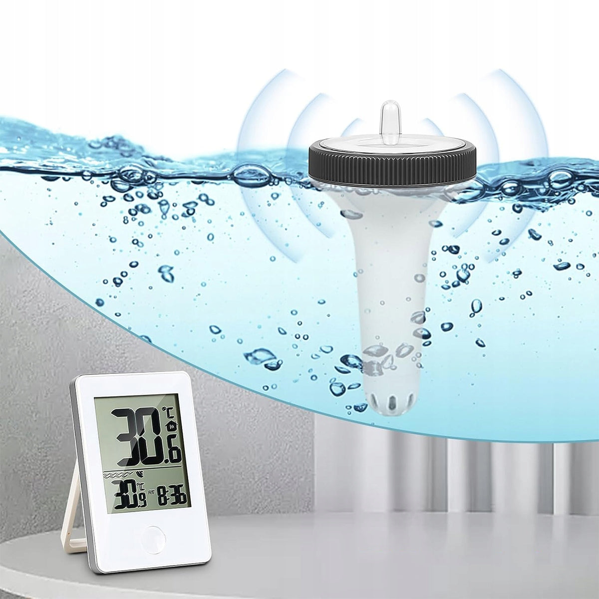 FLOATING POOL THERMOMETER FOR WATER JACUZZI TEMPERATURE Manufacturer no brand