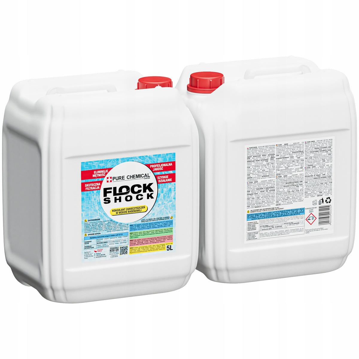 FLOCK SHOCK COAGULANT FOR SWIMMING POOL CRYSTALLINE WATER EFFECT REMOVES TURBIDITY 5L EAN (GTIN) 5906466903204