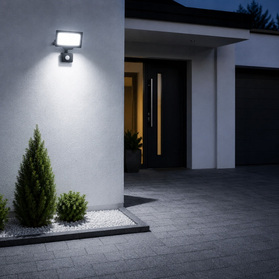 FLOODLIGHT MOTION SENSOR G-TECH LED 10W 1000lm 6000K HZ IP65 GCR10W-64 GTV Packaging status original