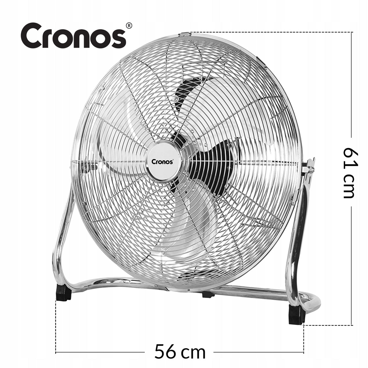 FLOOR FAN POWERFUL 120W LARGE FAN 45CM AIR CIRCULATOR Additional features fan guard rotating head protective cover front and back protective metal grille carry handle overheating protection