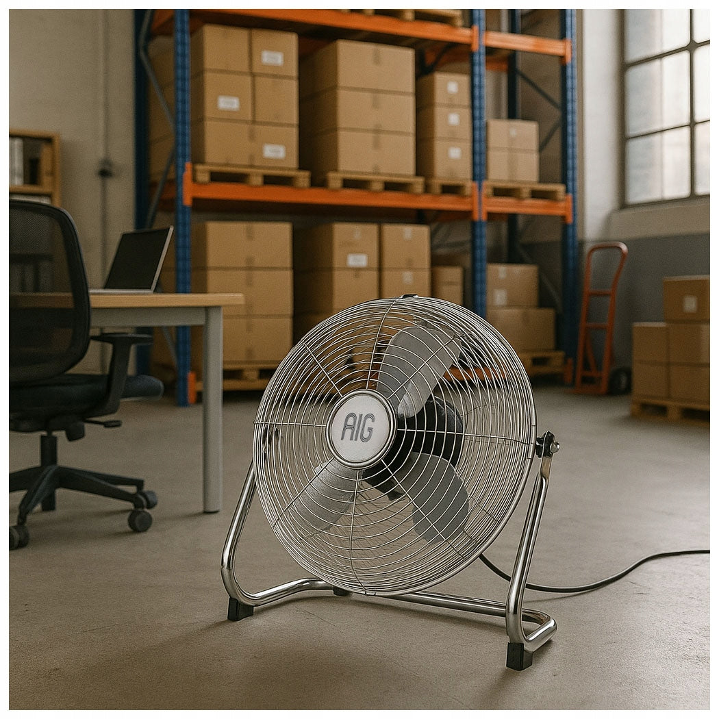 FLOOR FAN STRONG FAN INDUSTRIAL CIRCULATOR CHROME PLATED STEEL Manufacturer code HVFL30