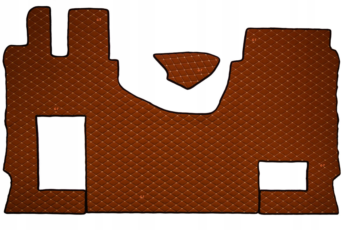 FLOOR MATS QUILTED DIAMONDS ROYAL MERCEDES ACTROS MP4 / 5 LIGHT BROWN