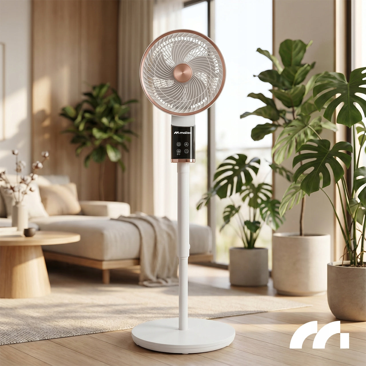 FLOOR STANDING FAN ADJUSTABLE OSCILLATION 3D REMOTE CONTROL QUIET Manufacturer code Wentylator Podłogowy z Oscylacją 114856