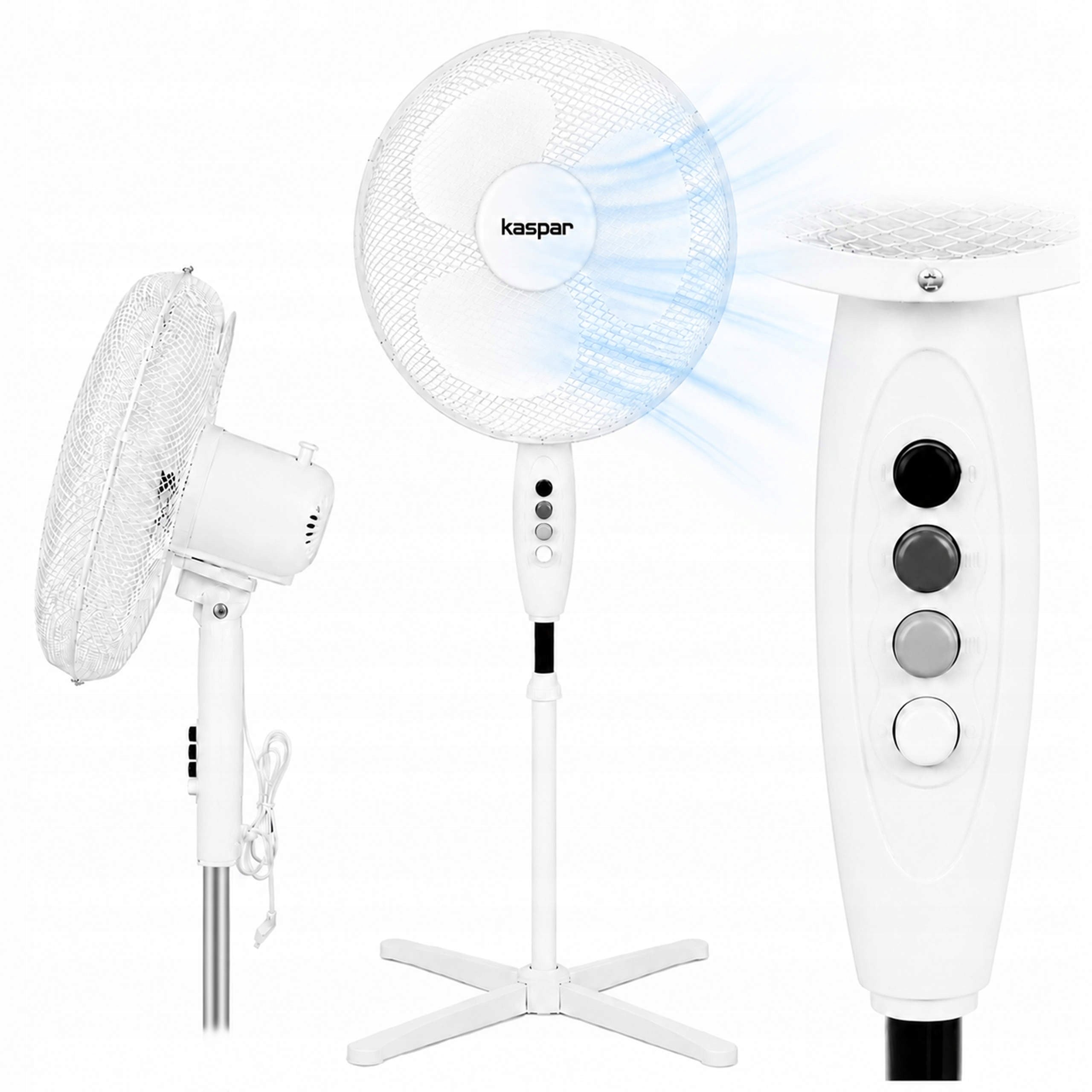 FLOOR STANDING FAN FREESTANDING FAN QUIET POWERFUL 40W PROPELLER