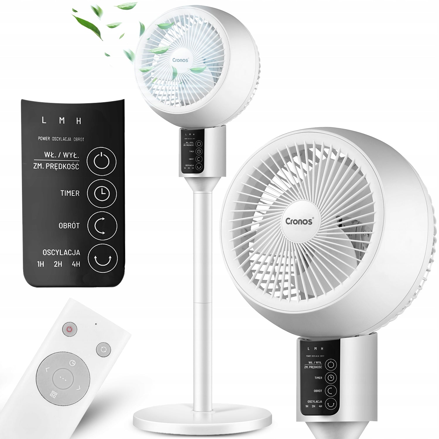 FLOOR STANDING FAN QUIET 3 MODES 45W 3D HEAD + REMOTE CONTROL