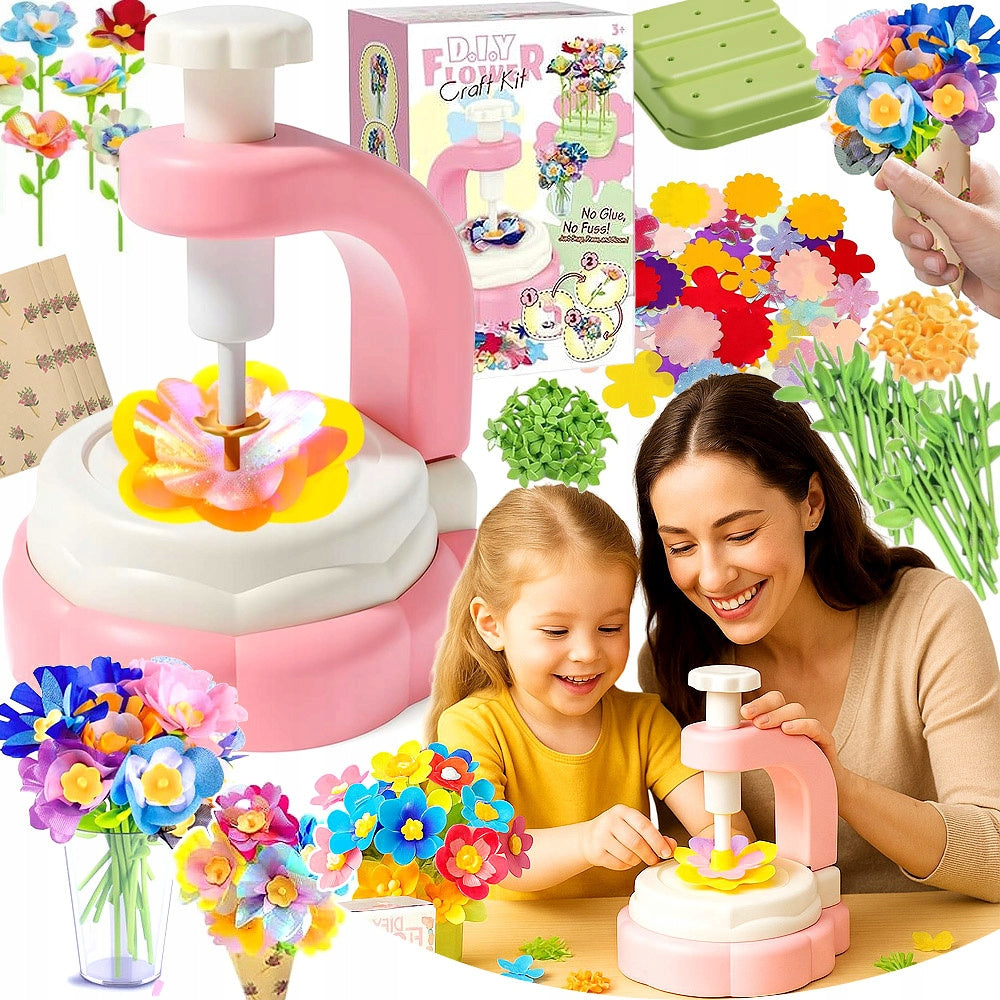FLOWER MAKING MACHINE SET FLOWERS GARDEN BOUQUET 3D FOR GIRL