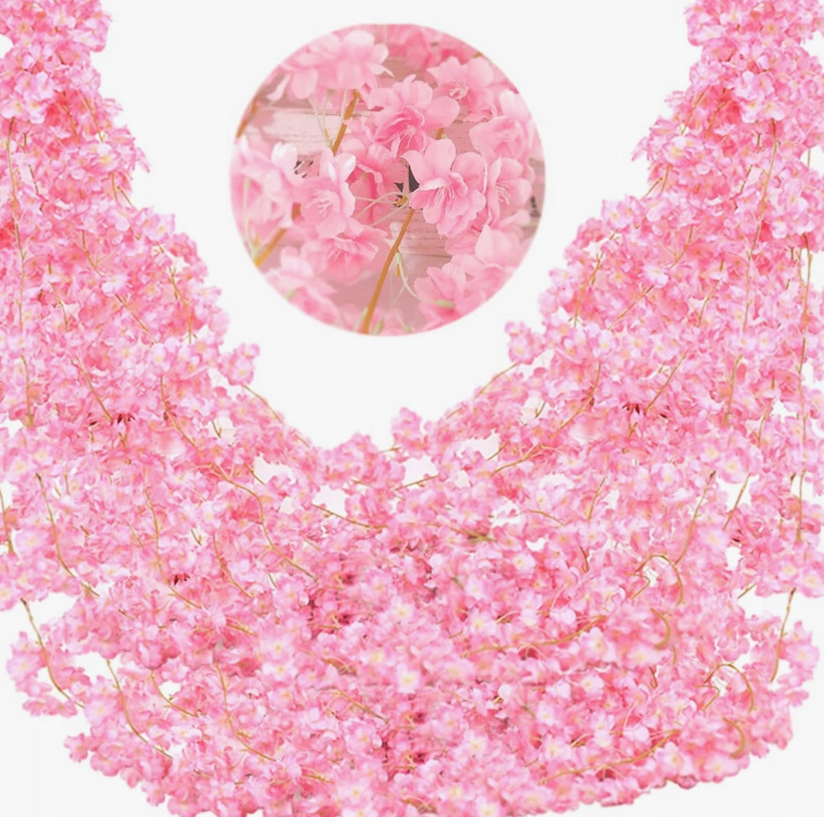 FLOWERS 180 CM ARTIFICIAL PINK HANGING DECORATION HOUSE WALL