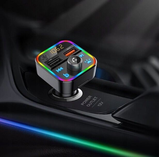 FM BLUETOOTH MP3 SD TRANSMITTER CHARGER 2xUSB RGB FAST CHARGING QC3.0 EAN (GTIN) 5900804117834