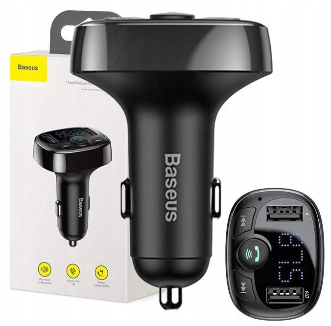 FM TRANSMITTER Baseus S-09A Bluetooth 2xUSB microSD LCD Charger Microphone