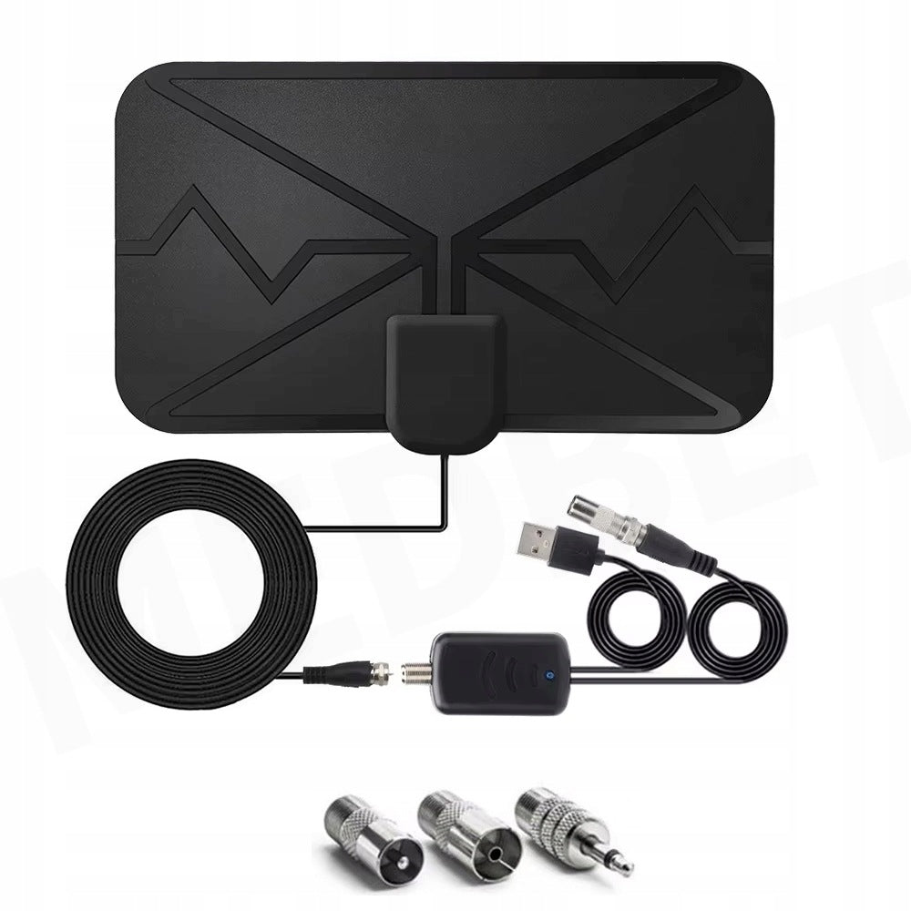 FM antenna with amplifier and 4 adapters – 88-108 MHz, universal Packaging status original