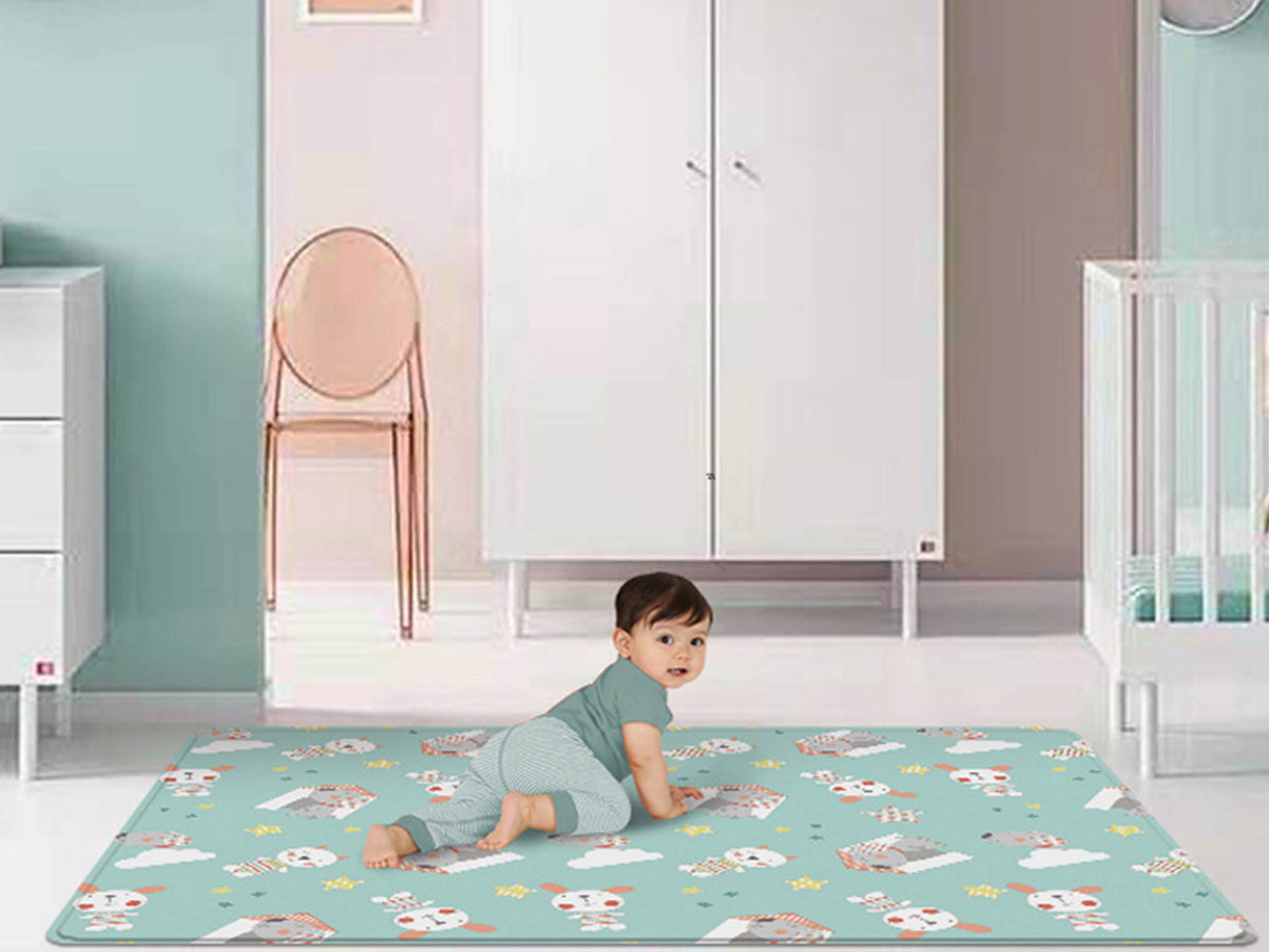 FOAM DOUBLE SIDED EDUCATIONAL MAT XPE 200x180cm ANIMALS DOG RABBIT Brand Zutto
