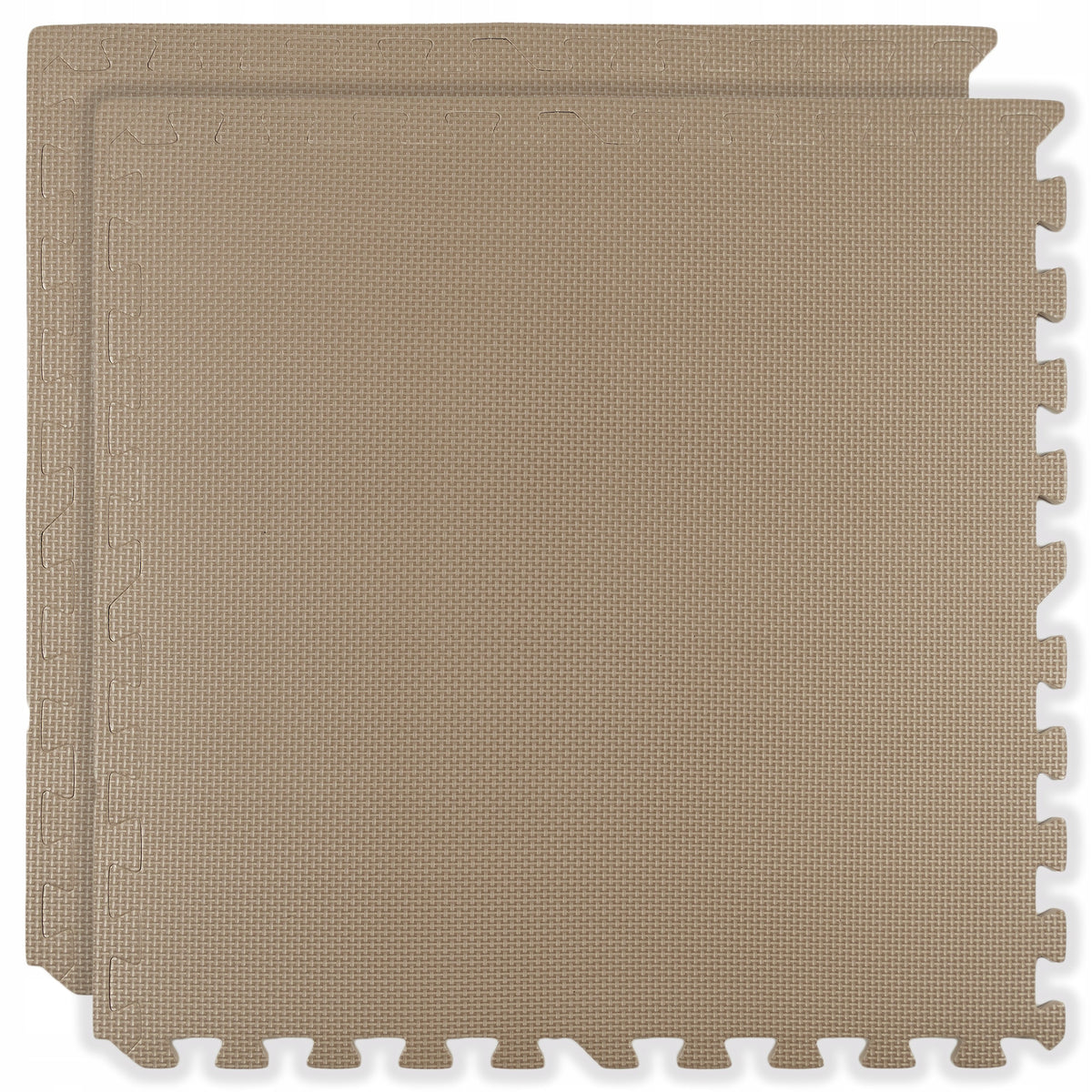 FOAM MAT 120x60 CM LARGE FOAM PUZZLE 2 PCS LIGHT BEIGE