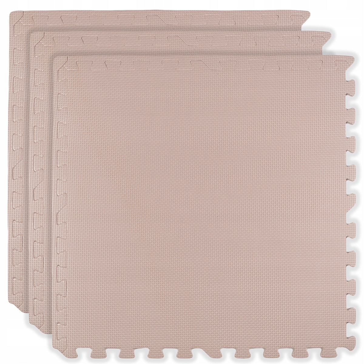 FOAM MAT 180x60 CM LARGE FOAM PUZZLE 3 PCS LIGHT PINK