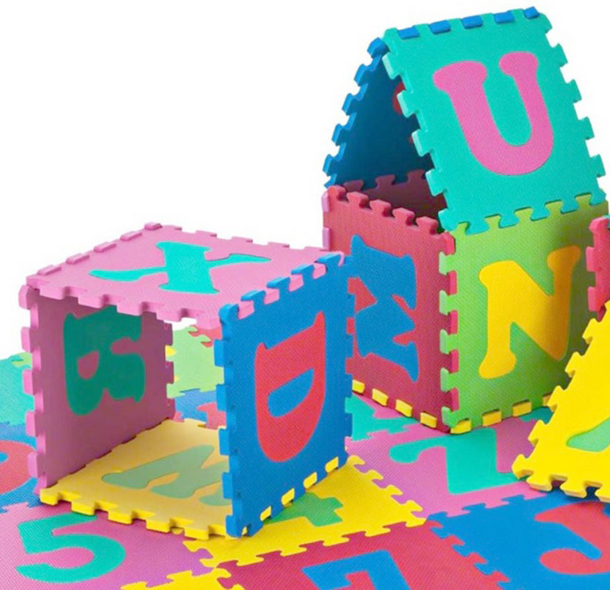 FOAM MAT FOAM PUZZLE LETTERS ALPHABET + NUMBERS 36 elements Packaging status original