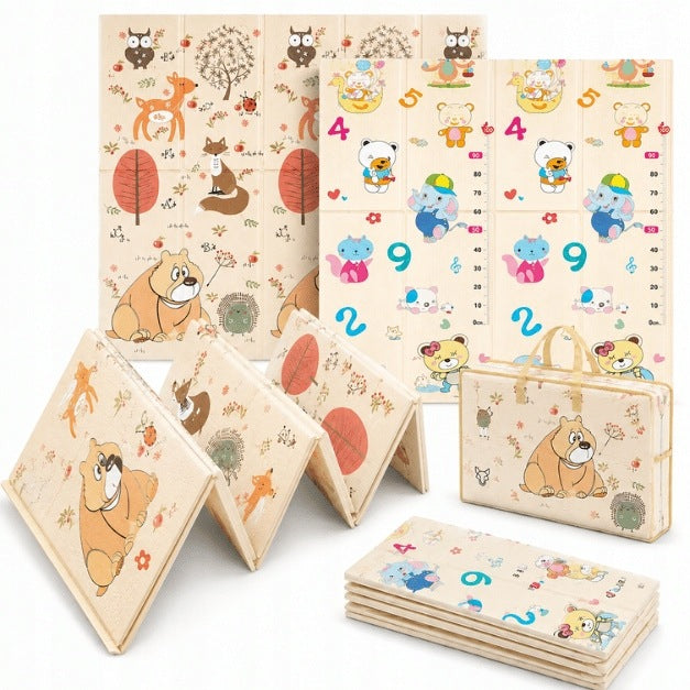 FOAM MAT FOR CHILDREN THICK FOLDING 200x180 CM Educational Double Sided