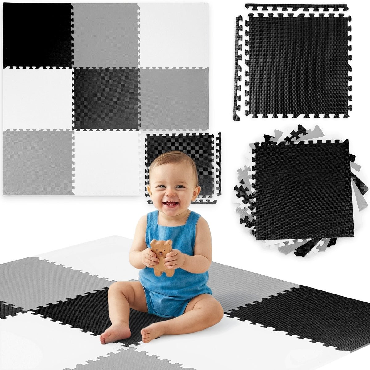 FOAM MAT PUZZLE FOR CHILDREN CONTRAST 180X180 FOAM RUG