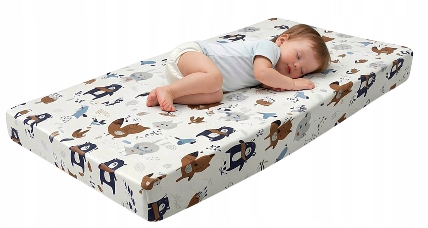 FOAM MATTRESS 60x120cm children's COT cover COTTON 135 Manufacturer code 1011