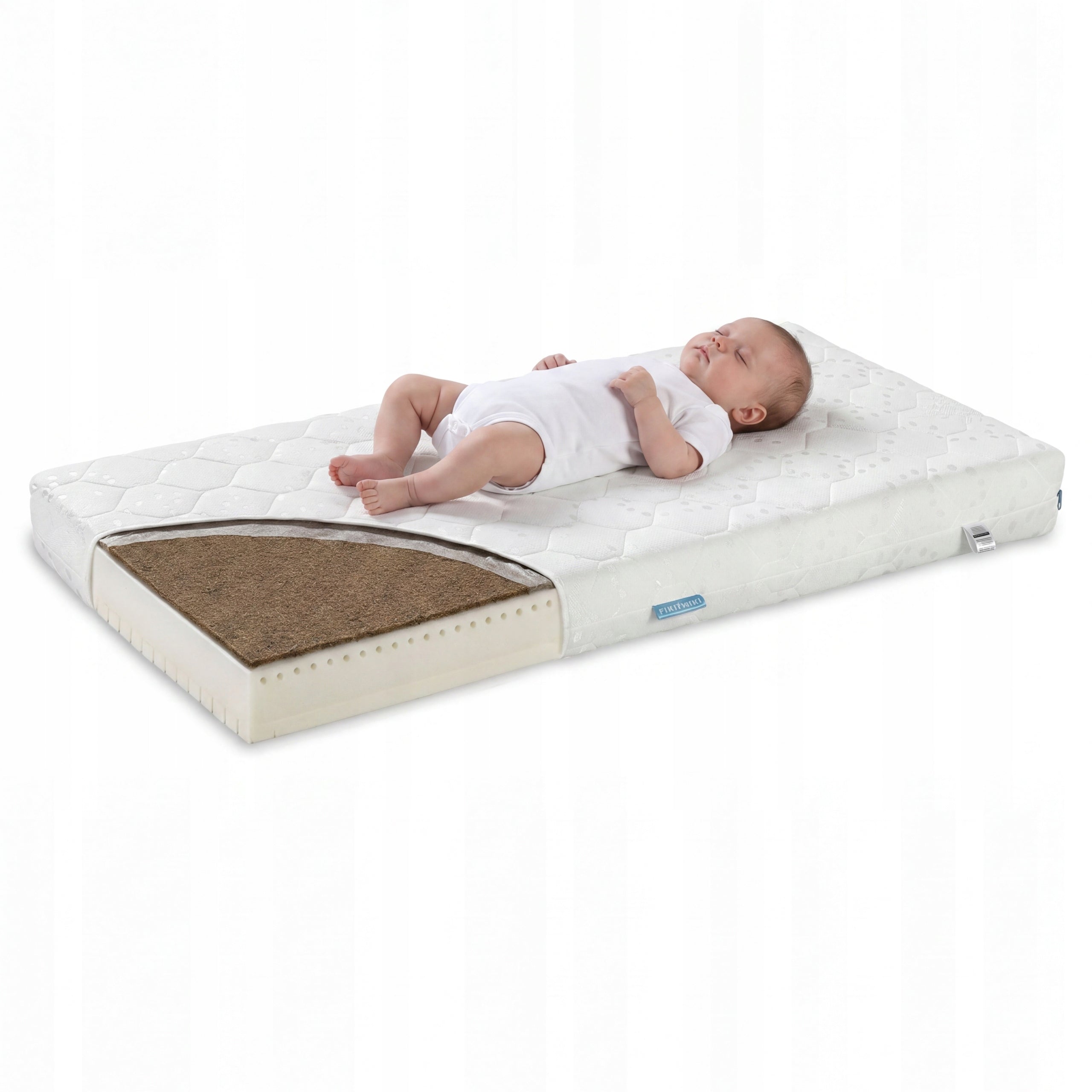 FOAM SCYTHE MATTRESS 120x60 WITH LATEX MAX BREATHABLE MEDIUM HARD Brand Fiki Miki