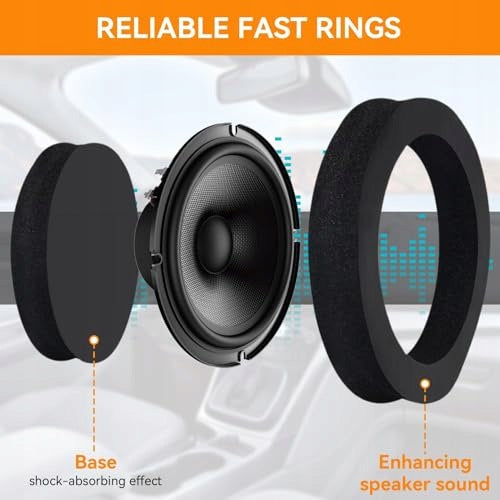 FOAM SPEAKER RINGS FOR CAR DOOR SOUND INSULATION 4 Manufacturer no brand